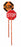 Cortina Safety Products 24" Red And Orange Plastic Pole Mounted Paddle "STOP/SLOW" With Engineer Grade Hi-Intensity Sheeting And 81" Plastic Handle