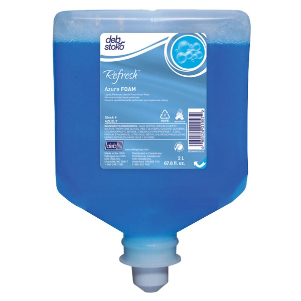 Deb Group 2 Liter Refill Blue Refresh‚Ñ¢ Azure Pleasant Scented Foam Soap (4 Per Case)