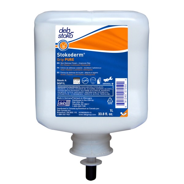 Deb Group 1 Liter Refill Stokoderm¬Æ Grip PURE Skin Protection Cream (6 Per Case)
