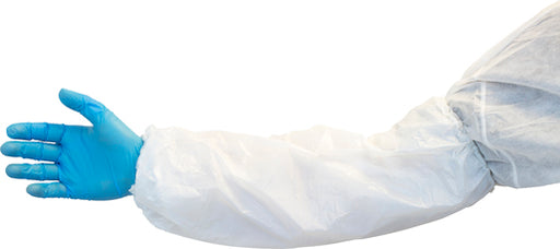 Radnor¬Æ One Size Fits All White 18" Polyethylene Disposable Sleeve With Elastic At The Ends (1000 Each Per Case)