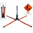 Dicke Safety Products 12" X 22" Black And Orange Steel UniFlex‚Ñ¢ Screwlock Roll-Up Sign Stand With Steel Coil Spring