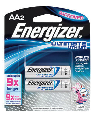 Energizer¬Æ Ultimate¬Æ e2¬Æ 1.5 Volt AA Cylindrical Lithium Battery (2 Per Card)