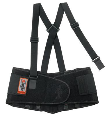Ergodyne X-Large Black ProFlex¨ 2000SF 840D Spandex¨ High Performance V-Shaped Design Back Support With Two-Stage Closure, Sticky Fingers¨ Stays And Detachable Suspenders