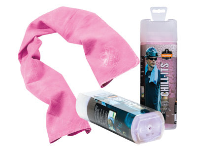 Ergodyne 13" X 29 1/2" Pink Chill-Its® 6602 PVA Evaporative Cooling Towel