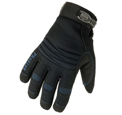 Ergodyne Medium Black ProFlex¬Æ 817 Synthetic Leather Thinsulate‚Ñ¢ Lined Thermal Cold Weather Gloves With Terry Thumb, Woven Elastic Cuff, Double Reinforced Amara Palm, Padded Spandex¬Æ Back, Neoprene¬Æ Knuckle Pad And Terry Thumb Brow Wipe