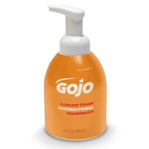 GOJO¬Æ 535 ml Pump Bottle Clear Peach to Amber And Brown Orange Blossom Scented Luxury Foam Antibacterial Hand Wash