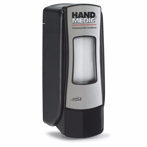 GOJO¬Æ Brushed Chrome And Black Hand Medic¬Æ ADX-7‚Ñ¢ Skin Conditioner Dispenser