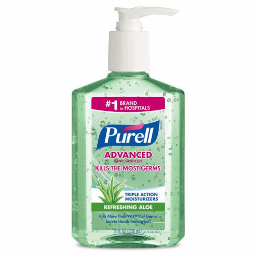 GOJO¬Æ 8 Fluid-Ounce Pump Bottle Clear Green Purell¬Æ Fresh Scented Advanced Instant Hand Sanitizer With Aloe