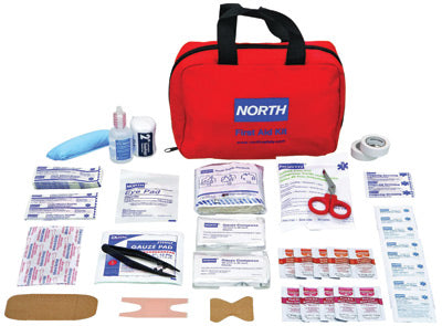 North¬Æ By Honeywell Redi-Care‚Ñ¢ 6" X 8 3/4" X 2 3/4" Red Nylon Portable Mount Medium 10 Person Responder First Aid Kit