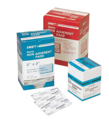 Swift First Aid 2" X 3" Sterile Non-Adherent Gauze Pad (50 Per Box)