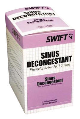 North¬Æ By Honeywell Swift First Aid Sinus Decongestant Pain Relief Tablet (2 Per Pack, 125 Packs Per Box)