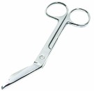 North¬Æ by Honeywell 5 1/2" Silver Steel Blade Disposable Angled Lister Bandage Scissors