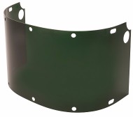 Fibre-Metal¬Æ by Honeywell High Performance¬Æ Model 6750 8" X 16 1/2" X .06" Green Shade 5 Injection Molded Propionate Extended View Faceshield For Use With FM400 And FM500 Dual Crown High Performance¬Æ Faceshield System