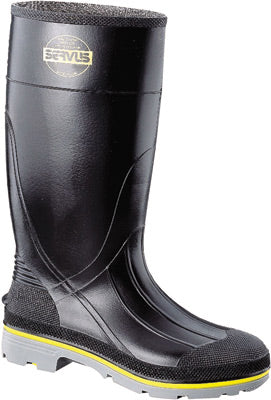 Servus¬Æ By Honeywell Size 10 XTP‚Ñ¢ Black 15" PVC Knee Boots With TDT¬Æ Dual Compound Yellow And Gray Outsole, Steel Toe And Removable Insole