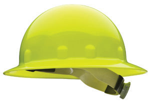 Fibre-Metal¬Æ by Honeywell Hi-Viz Yellow E1 Thermoplastic Full Brim Hard Hat With 8 Point Ratchet Suspension