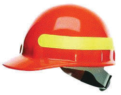 Fibre-Metal¬Æ by Honeywell Orange E2 Thermoplastic Cap Style Hard Hat With 8 Point Ratchet Suspension And Yellow Reflective Tape