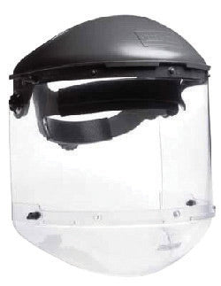 Fibre-Metal¬Æ by Honeywell High Performance¬Æ Model F400 Clear Propionate Dual Crown Faceshield System With Window, Clear Chin Guard And Speedy¬Æ Mounting Loop System For Use With 4" Crown 3C Ratchet Headgear And Mounting Visors To Slotted Hard Caps