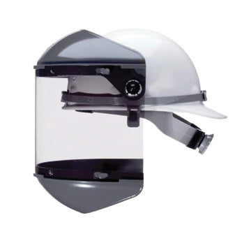 Fibre-Metal¬Æ by Honeywell High Performance¬Æ Model F400 Clear Propionate Dual Crown Faceshield System With Window, Noryl¬Æ Chin Guard And Speedy¬Æ Mounting Loop System For Use With 4" Crown 3C Ratchet Headgear And Mounting Visors To Slotted Hard Caps