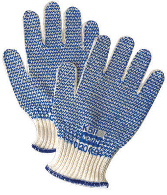 North¬Æ by Honeywell Large Grip N¬Æ Abrasion Resistant Blue PVC Coated Work Gloves With Seamless Liner And Continuous Knit Cuff