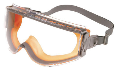Uvex¬Æ by Honeywell Stealth¬Æ Impact Chemical Splash Goggles With Orange And Gray Frame, Clear Uvextreme¬Æ Anti-Fog Lens And Fabric Headband