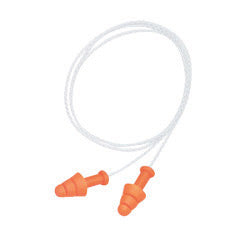 Howard Leight by Honeywell Multiple Use SmartFit¬Æ 3-Flange TPE (Thermoplastic Elastomer) Molded Corded Earplugs With Nylon Cord (1 Pair Per Paper Bag, 100 Pair Per Box)