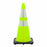 JBC‚Ñ¢ 28" Lime PVC 1-Piece Traffic Cone With Black Base And 6" 3M‚Ñ¢ Reflective Collar