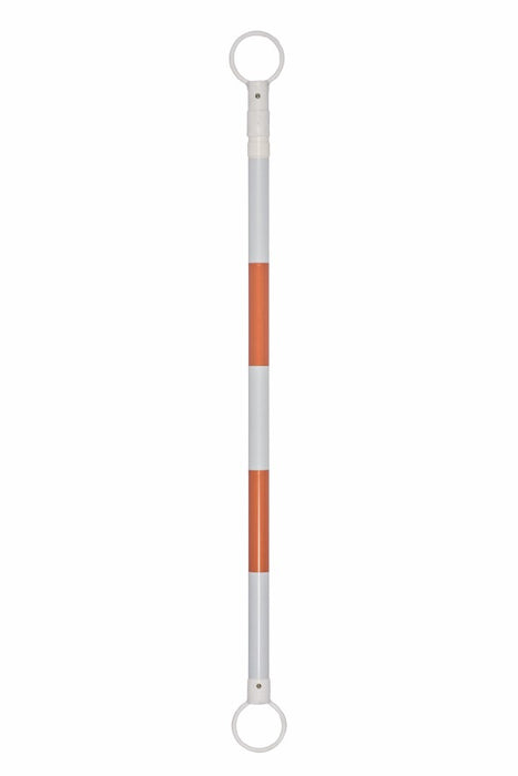 JBC‚Ñ¢ 6' - 10' Orange And White Plastic Reflective Retractable Cone Bar With Engineer Grade Reflective Tape (For Use With PVC Traffic Cones And Delineators)
