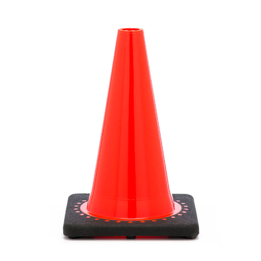 JBC‚Ñ¢ 12" Orange PVC Revolution Series 1-Piece Traffic Cone With Black Base