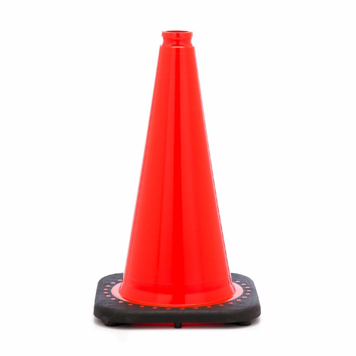 JBC‚Ñ¢ 18" Orange PVC Revolution Series 1-Piece Traffic Cone With Black Base