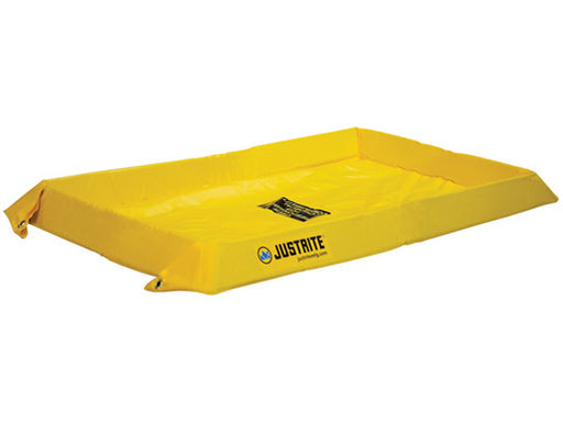 Justrite¬Æ 2' X 4' X 4" Yellow PVC Temporary Spill Containment Berm With 20 gal Spill Capacity
