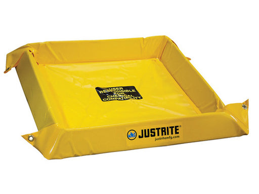 Justrite¬Æ 4' X 4' X 4" Yellow PVC Temporary Spill Containment Berm With 40 gal Spill Capacity