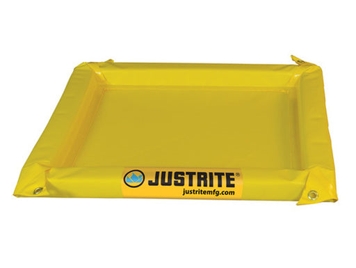 Justrite¬Æ 4' X 4' X 2" Yellow PVC Temporary Spill Containment Berm With 10 gal Spill Capacity