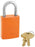 Master Lock¬Æ Orange 1 9/16" X 1 15/16" High-Visibility Aluminum Safety Lockout Padlock With 1 1/16" Shackle (6 Locks Per Set, Keyed Differently)