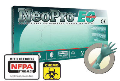 Microflex¬Æ Large Green 12" NeoPro¬Æ EC 6.3 mil Chloroprene Ambidextrous Non-Sterile Medical Grade Powder-Free Disposable Gloves With Textured Finger Tip Finish, Extended Beaded Cuff And Polymer Coating(50 Each Per Box)