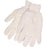 Memphis Glove Large 6 1/2" Natural 18 Ounce Regular Weight Cotton Polyester Blend Terry Cloth Heat Resistant Gloves With Straight Thumb And  2 1/2" Knit Wrist