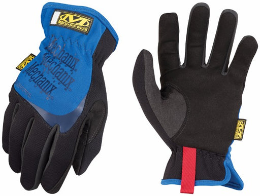 Mechanix Wear¬Æ Small Black And Blue FastFit¬Æ Full Finger Synthetic Leather Mechanics Gloves With Elastic Cuff, Spandex¬Æ Padded Back, Stretch Panels
