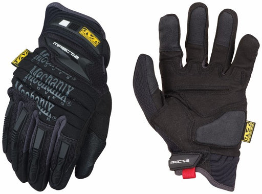 Mechanix Wear¬Æ Small Black M-Pact¬Æ 2 Full Finger Synthetic Leather Anti-Vibration Gloves With Neoprene Hook And Loop Wrist, EVA Foam Padded Impact Zones And Rubberized Panels On Thumb, Fingertips And Palm