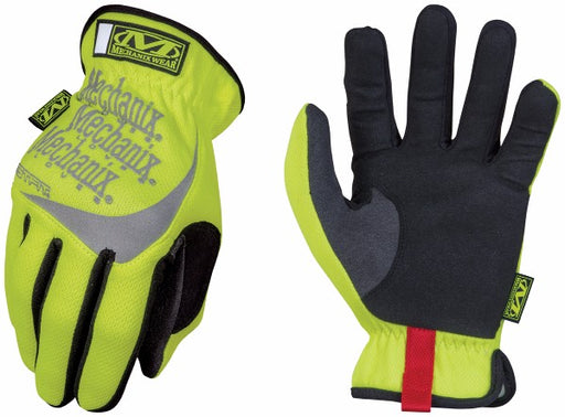 Mechanix Wear¬Æ Small Hi-Viz Yellow FastFit¬Æ Full Finger Synthetic Leather Mechanics Gloves With Elastic Cuff, 3M¬Æ Scotchlite‚Ñ¢ Reflective Ink Increases Visibility