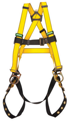 MSA X-Large Workman¬Æ Construction Style Harness With Qwik-Fit‚Ñ¢ Chest Strap Buckle, Tongue Leg Strap Buckle, Back And Hip D-Ring, Shoulder Pad, Integral Back Pad And Tool