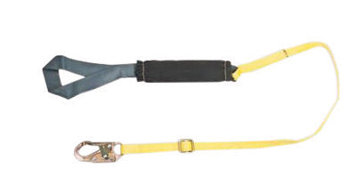 MSA 6' ArcSafe¬Æ 1 3/4'' Nylon Web Single Leg Energy-Absorbing Adjustable Lanyard With Hitch Loop Harness Connection And 36C Snap Hook Anchorage Connection
