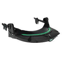 MSA Black Polyethylene V-Gard¬Æ General Purpose Visor Frame With 3 Point Suspension And Debris Control For Use With Slotted Caps