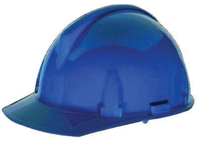 MSA Blue TopGard¬Æ Polycarbonate Cap Style Hard Hat With Fas Trac¬Æ Ratchet Suspension