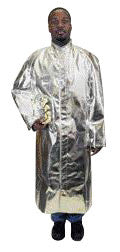 National Safety Apparel¬Æ 3X 30" Silver Aluminized Acrysil Heat Resistant Coat With Snap Front Closure