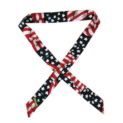 OccuNomix Wavy Flag MiraCool¨ Cotton Headband With Tie Closure
