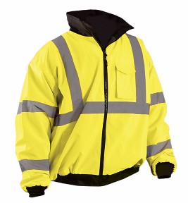 OccuNomix 3X Yellow Fleece/Polyester/PU Coating Bomer Jacket