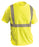 OccuNomix 3X Hi-Viz Yellow Classic‚Ñ¢ Birdseye Light Weight Wicking Polyester Class 2 Standard Short Sleeve T-Shirt With 2" Silver Reflective Tape And 1 Pocket