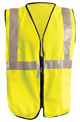 OccuNomix 2X Hi-Viz Yellow OccuLux¬Æ Premium Economy Light Weight Solid Polyester Tricot Class 2 Standard Vest With Front Zipper Closure And 3M‚Ñ¢ Scotchlite‚Ñ¢ 2" Reflective Tape