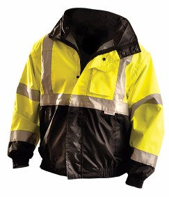 OccuNomix 2X Black And Yellow Polyester/Fleece/PU Coating Bomer Jacket