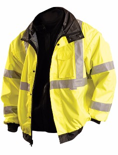 OccuNomix 2X Yellow Polyester/Fleece/PU Coating Bomer Jacket
