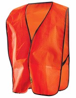 OccuNomix 4X Hi-Viz Orange OccuLux¬Æ Value‚Ñ¢ Economy Light Weight Polyester Mesh Vest With Front Hook And Loop Closure And Elastic Side Straps And 1 Pocket